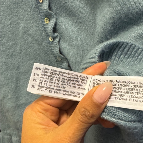 ZARA | Ruffle Sleeve Cardigan - Picture 7 of 7